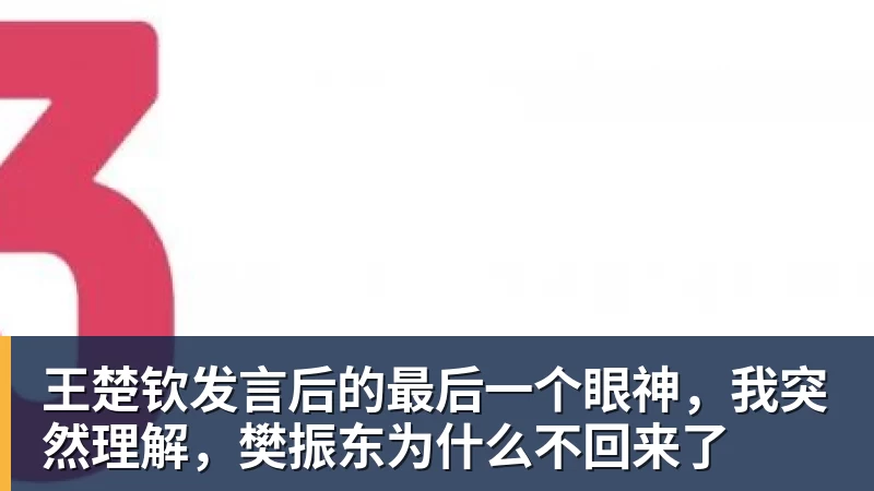 王楚钦发言后的最后一个眼神,我突然理解,樊振东为什么不回来了