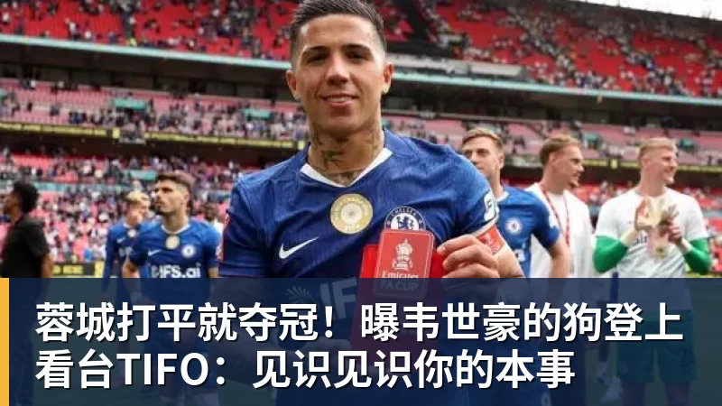 蓉城打平就夺冠!曝韦世豪的狗登上看台TIFO:见识见识你的本事